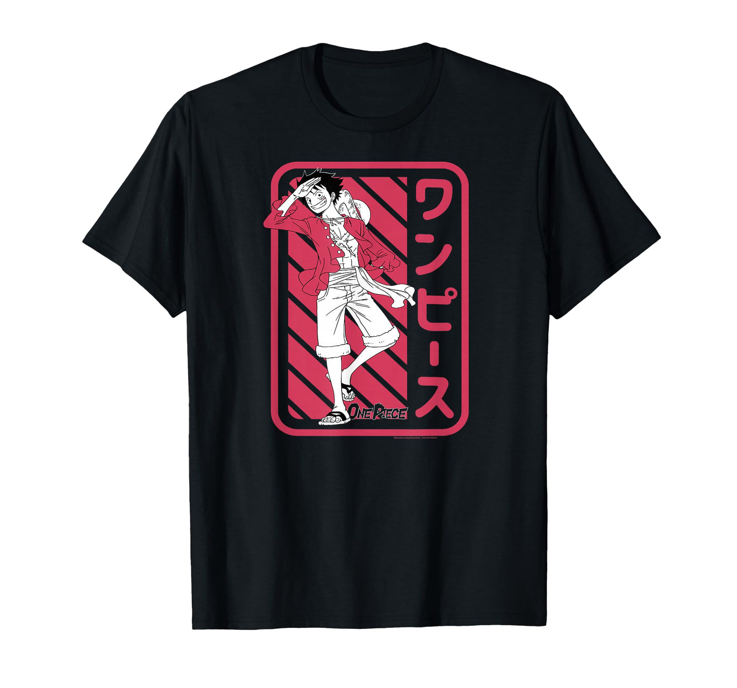 One Piece Anime White and Red Monkey D. Luffy T-Shirt