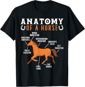 Equestrian Riding Anatomy Of A Horse Lover T-Shirt
