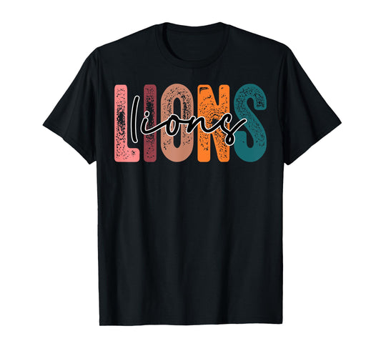 Lions School Sports Fan Team Spirit T-Shirt