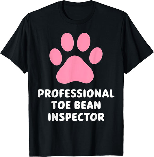Cat Toe Beans Professional Inspector Funny Pet Kitten T-Shirt