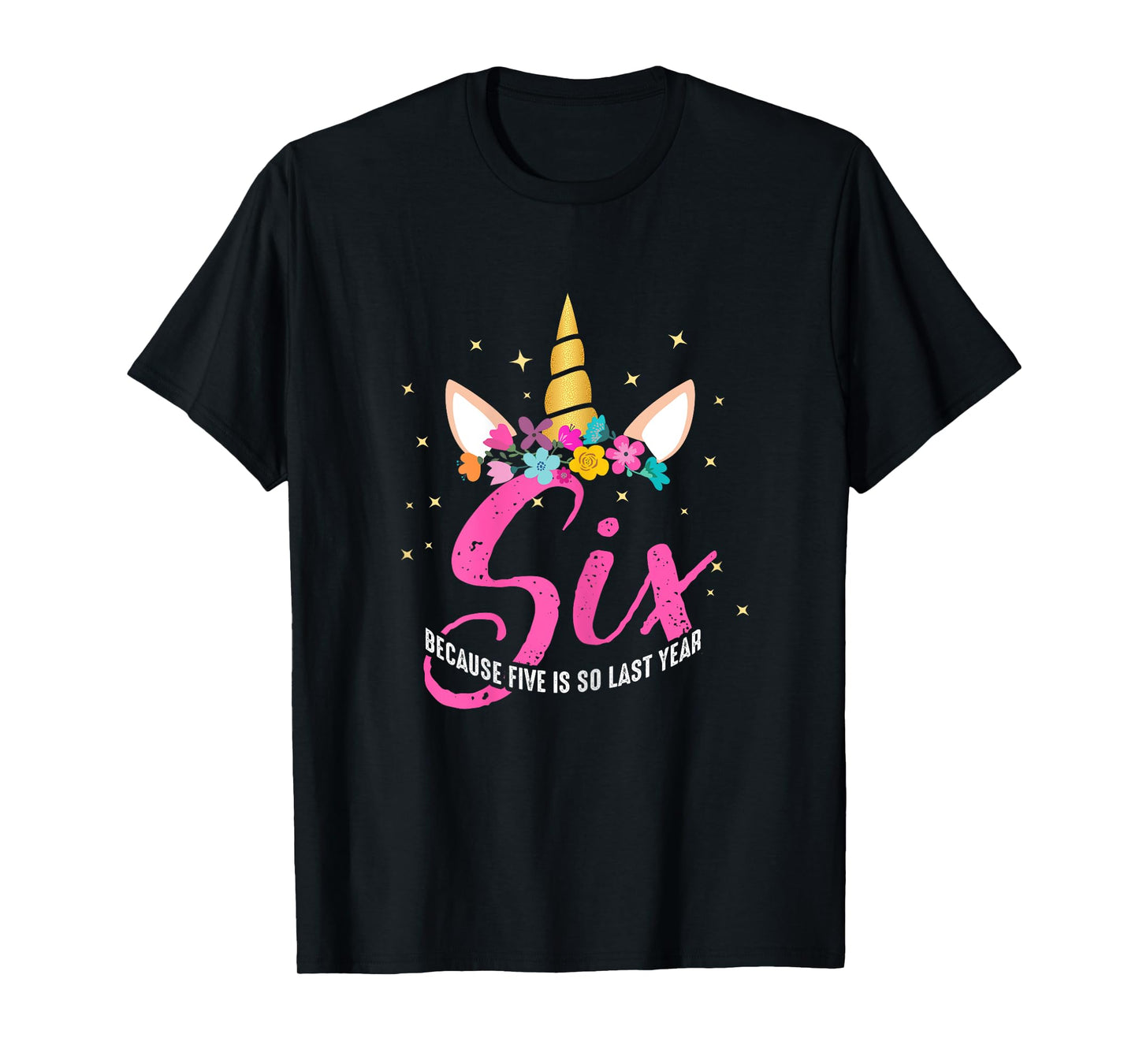 6 Years Old Birthday Girl Gifts Unicorn 6th Birthday T-Shirt