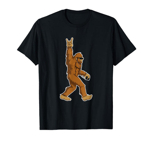 Bigfoot Rock and Roll Gift T-Shirt
