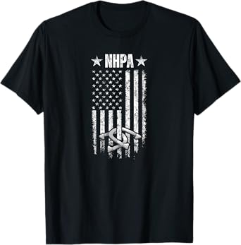 National Horseshoe Pitchers Association NHPA Distressed Flag T-Shirt