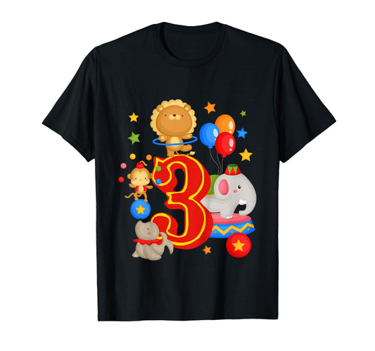 Circus Birthday 3rd Birthday Carnival 3 Years Old T-Shirt