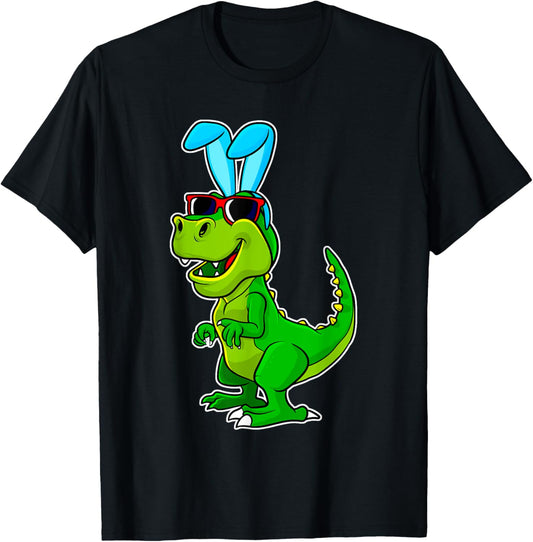 T Rex Easter Bunny Funny Dinosaur Boys Basket Stuffers Kids T-Shirt