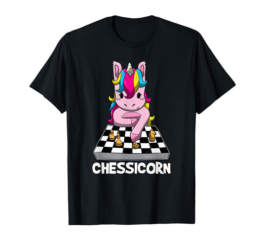 Chessicorn Funny Unicorn Plays Chess Gift T-Shirt