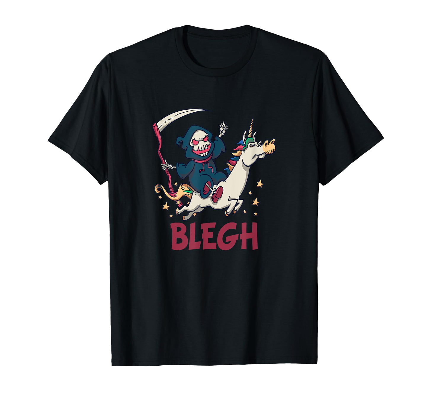Blegh Funny Metalcore Reaper Unicorn Djent Deathcore T-Shirt