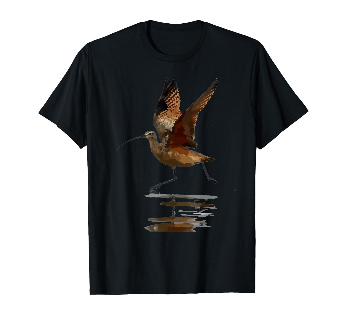 Curlew Bird Art Illustration T-Shirt