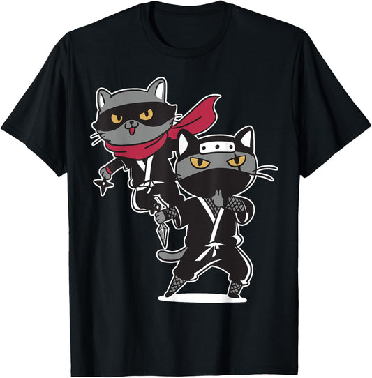 Cat Ninja Shirts for Boys Girls Men Women Kids T-Shirt
