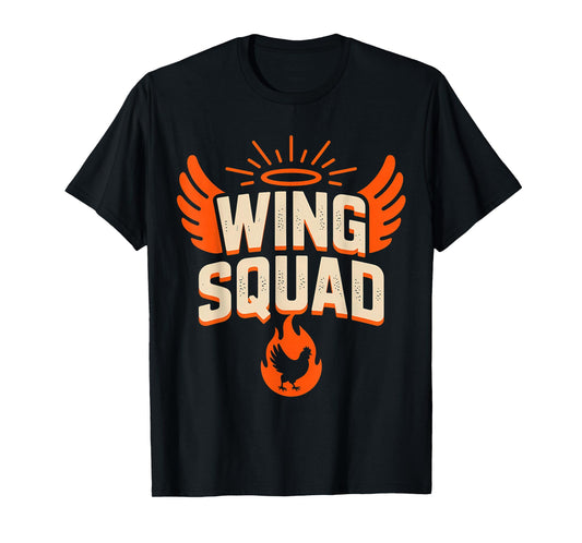 Vintage Wing Squad Chicken BBQ Party Family Humor T-Shirt