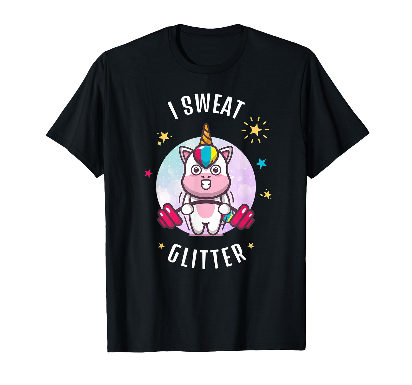 I Sweat Glitter - Funny Unicorn Sassy Fitness Workout T-Shirt