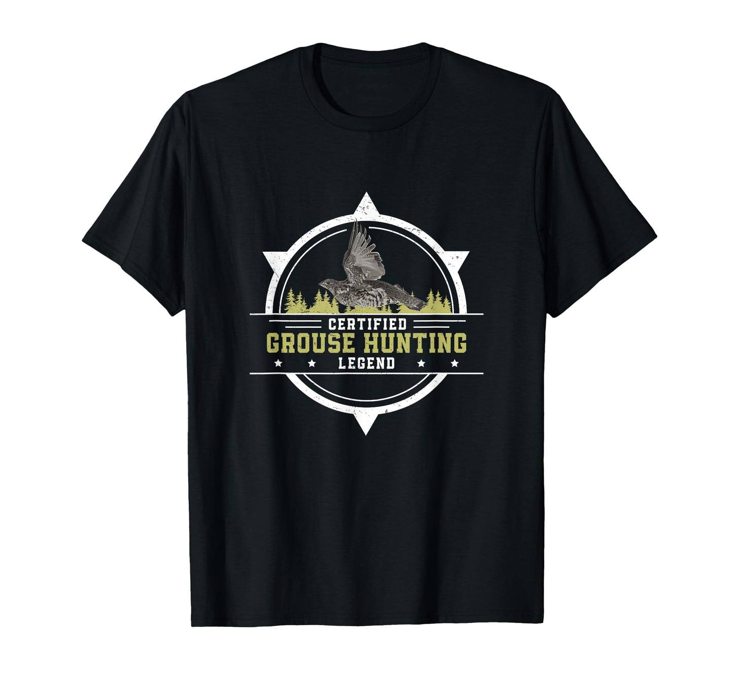 Funny Grouse Hunting Legend For A Ruffed Grouse Bird Hunter T-Shirt