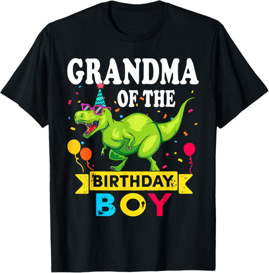 Grandma of the Birthday Boy T-Rex RAWR Dinosaur Birthday boy T-Shirt