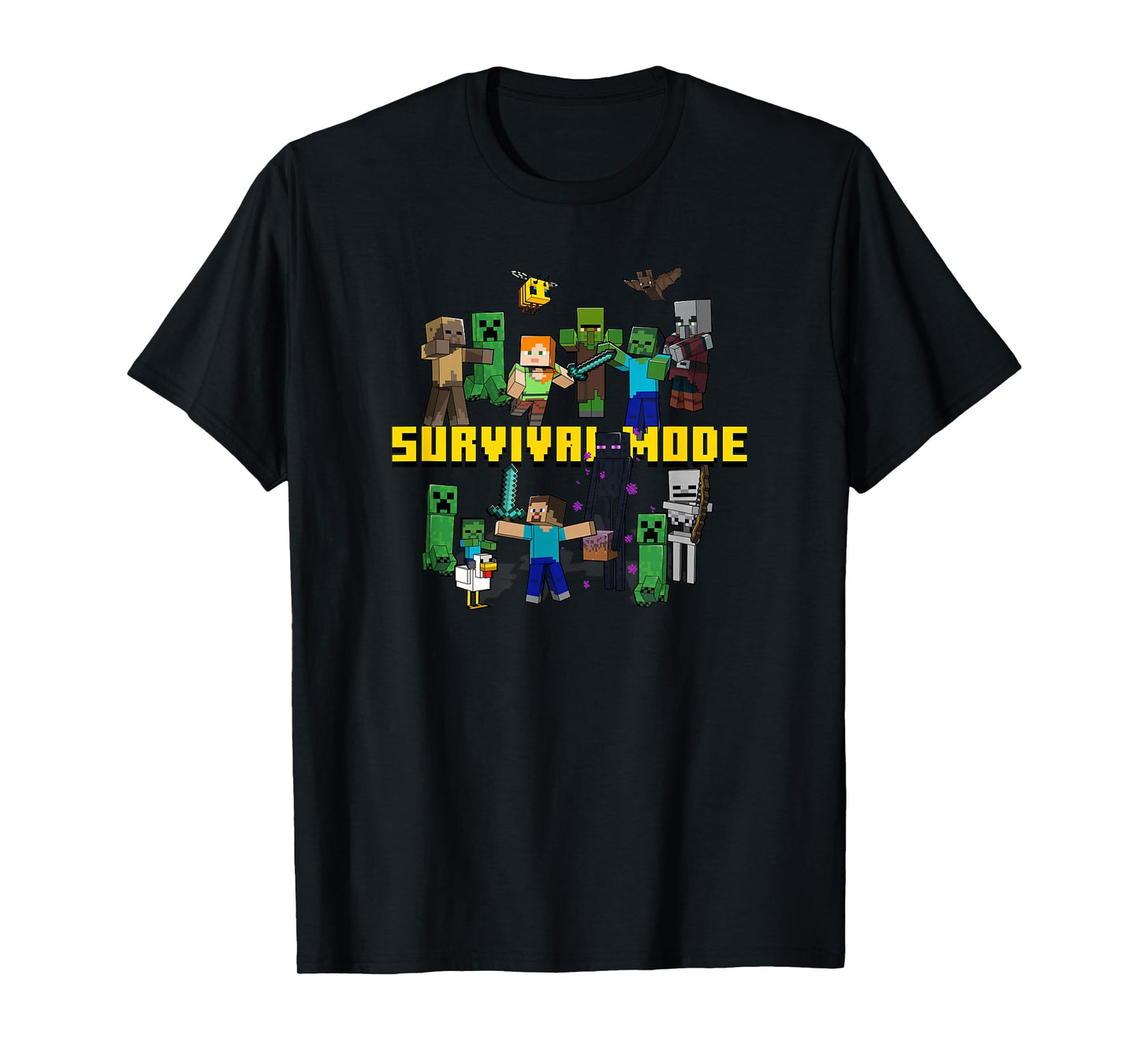 Minecraft Survival Mode Group Mashup T-Shirt
