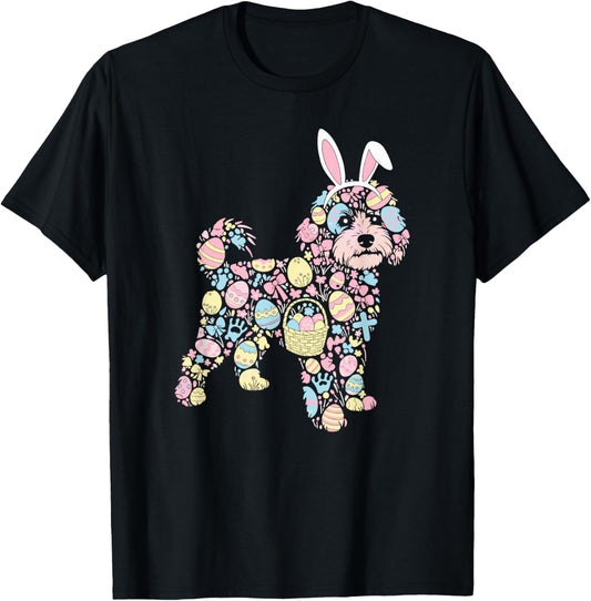 Cockapoo Dog Easter Egg Easter Day Womens Mens Kids T-Shirt