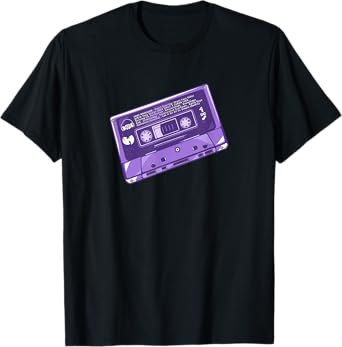 Purple Cassette Tape Retro Vintage 90s Hip Hop Music Lover T-Shirt