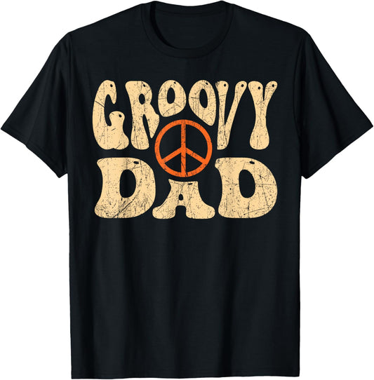 Groovy Dad 70s Aesthetic Nostalgia 1970's Retro Dad T-Shirt