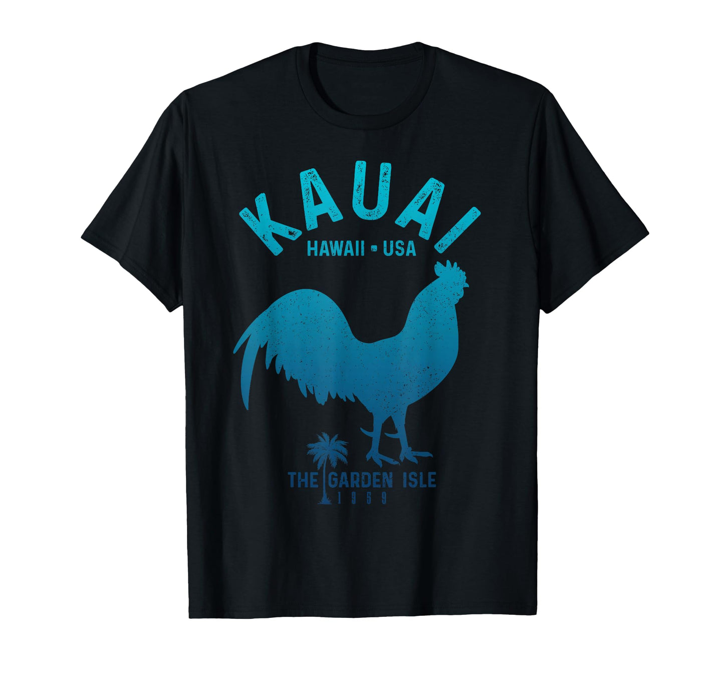 Kauai 1959 The Garden Isle Chicken Hawaii Vintage Hawaiian T-Shirt