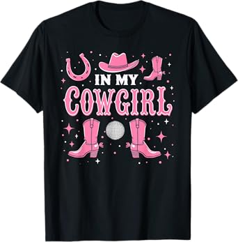 In My Cowgirl Era Groovy Cute Western Rodeo Cowgirl T-Shirt
