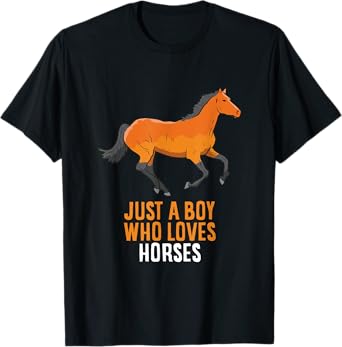 Horse Boy Just A Boy Who Loves Horses T-Shirt