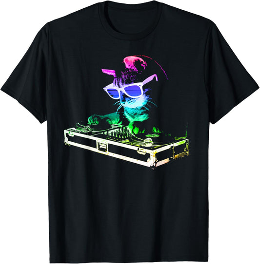 HOUSE CAT (Rainbow DJ Cat Kitty) T-Shirt