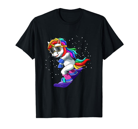 Unicorn Snowboard - Funny Ski and Wintersports T-Shirt