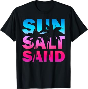 Sun Salt Sand Coconut Funny Summer Vacation Hawaii Beach T-Shirt