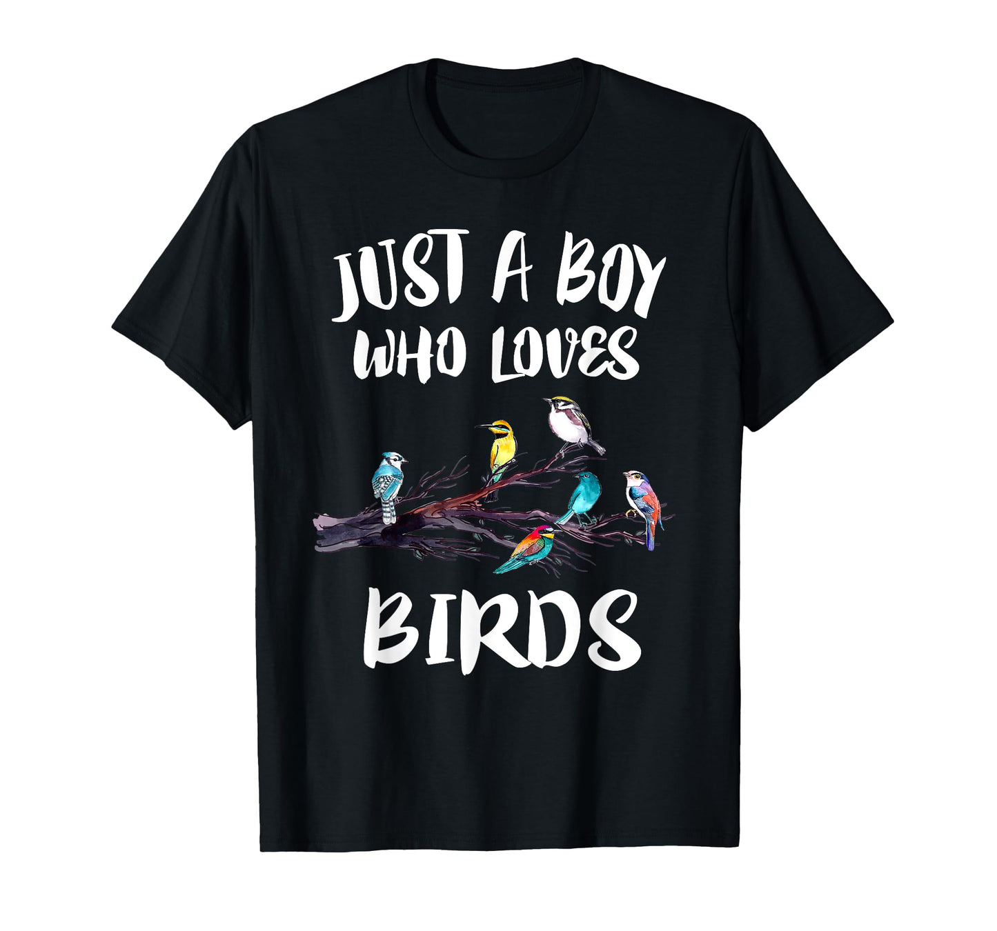 Just A Boy Who Loves Birds Birding Gift T-Shirt