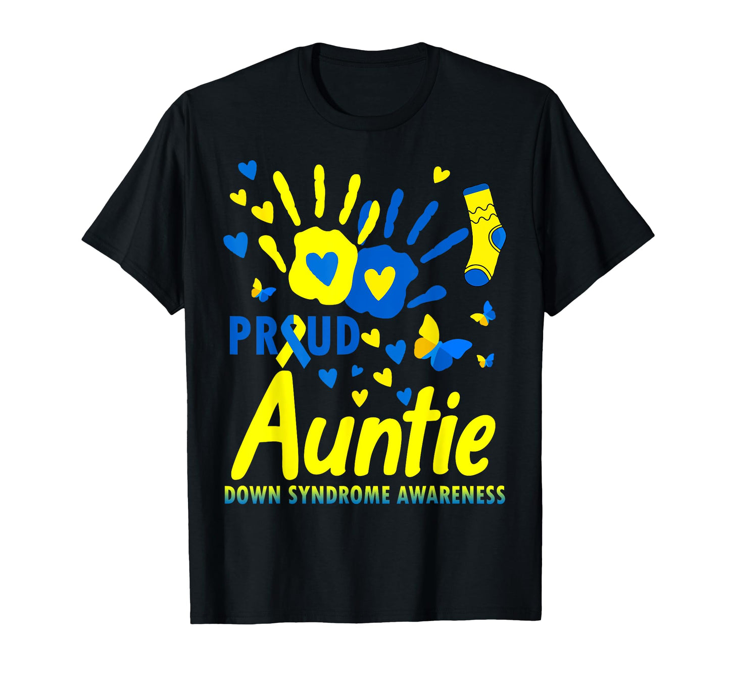 Proud Auntie World Down Syndrome Awareness Day Matching T-Shirt