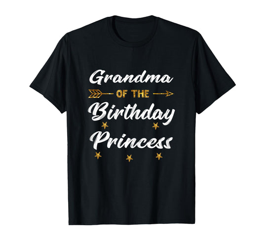 Grandma Of The Birthday Princess Girl Matching Family Party T-Shirt