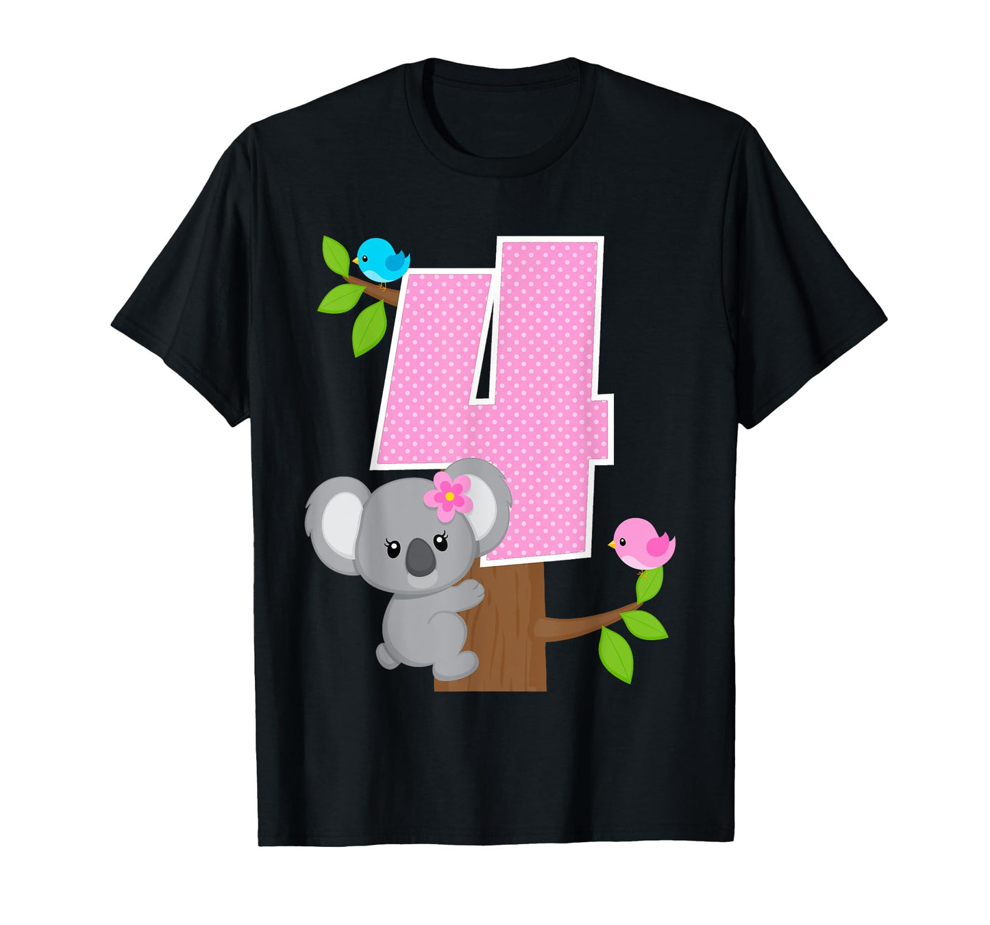 Koala Bear 4th Birthday Girl 4 Year Old Birthday Koalas Bday T-Shirt