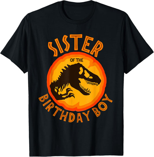 Sister the Birthday T Rex Saurus Dinosaur Family Matching T-Shirt