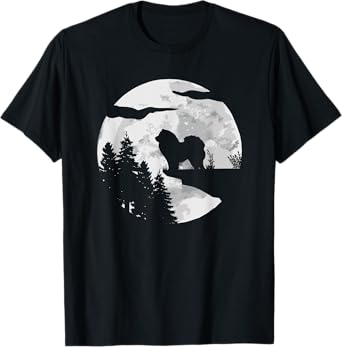 Chow Chow Dog Breed Full Moon At Night - Dog Owner Chow Chow Men Women Girls Kids T-Shirt