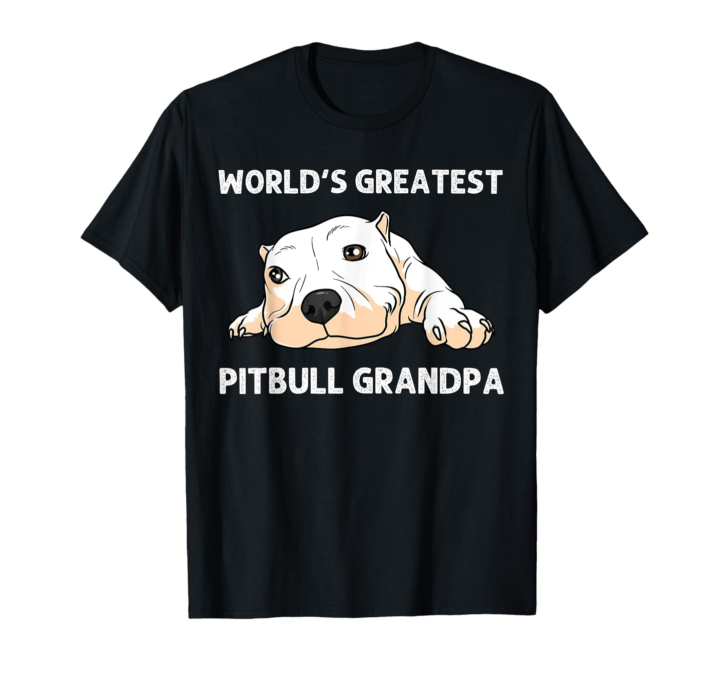 Funny Pitbull Gift For Grandpa Men Canine Dog Puppy Animal T-Shirt