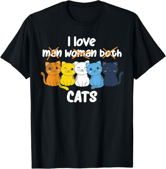 Aroace Flag Pride LGBTQ Cats cute Aroace Cat T-Shirt