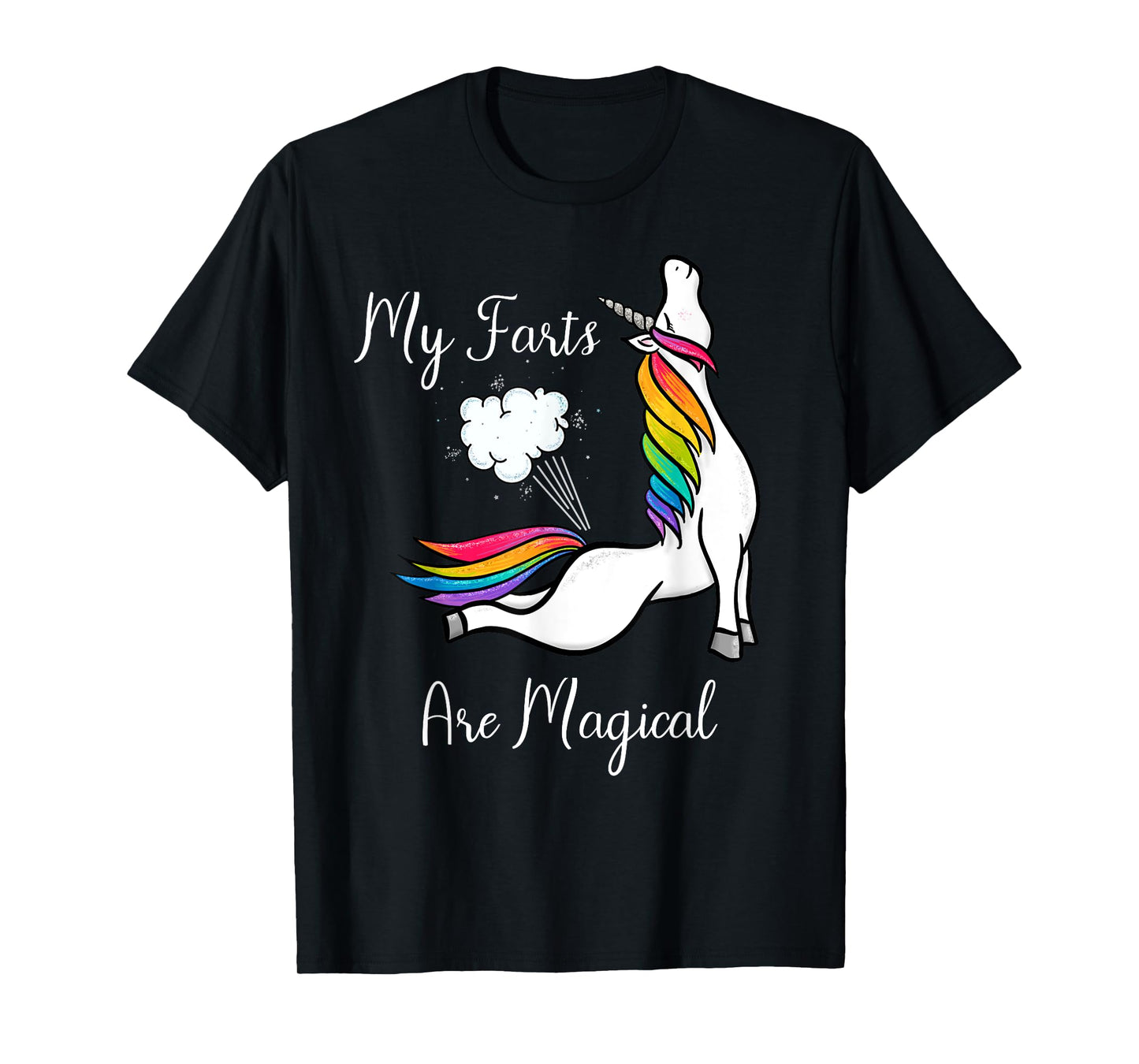 Funny Rainbow Farting Unicorn Gift My Farts Are Magical T-Shirt
