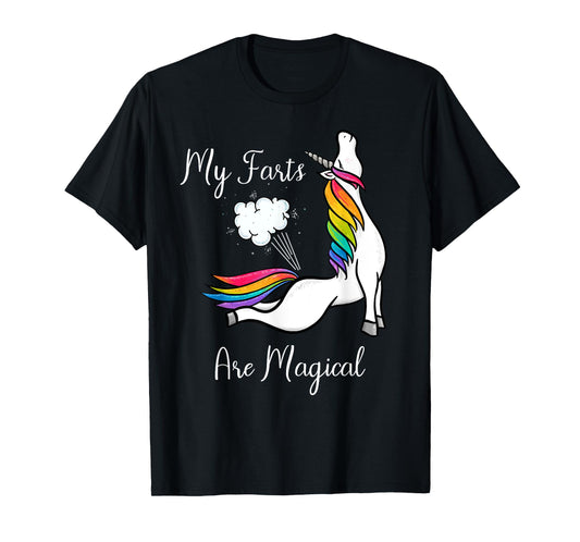 Funny Rainbow Farting Unicorn Gift My Farts Are Magical T-Shirt