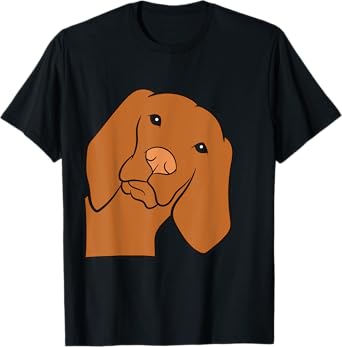 Cute Vizsla Dog Peeking From Side Hungarian Vizsla T-Shirt
