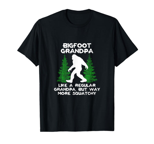 Funny Sasquatch Bigfoot Fathers Day Bigfoot Grandpa T-Shirt