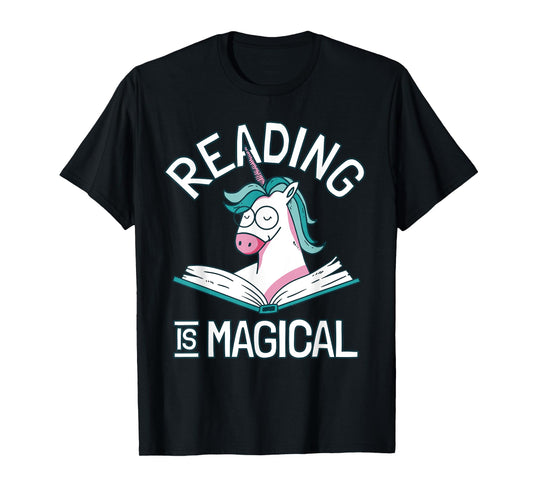 Unicorn Reading Is Magical - Booklover T-Shirt