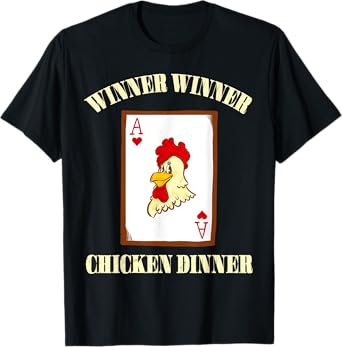 Winner Chicken Lucky Casino Gambling Blackjack tshirt T-Shirt