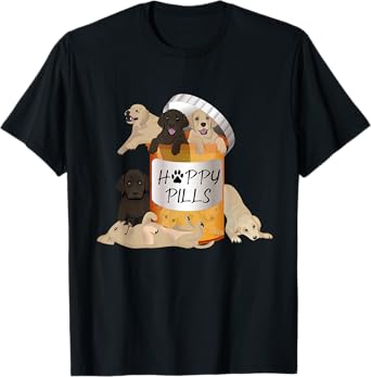 Gift Labrador Retriever Owner Happy Pills Antidepressant T-Shirt