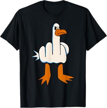 I Don't Give A Duck Middle Finger Funny Offensive Rude Duck T-Shirt