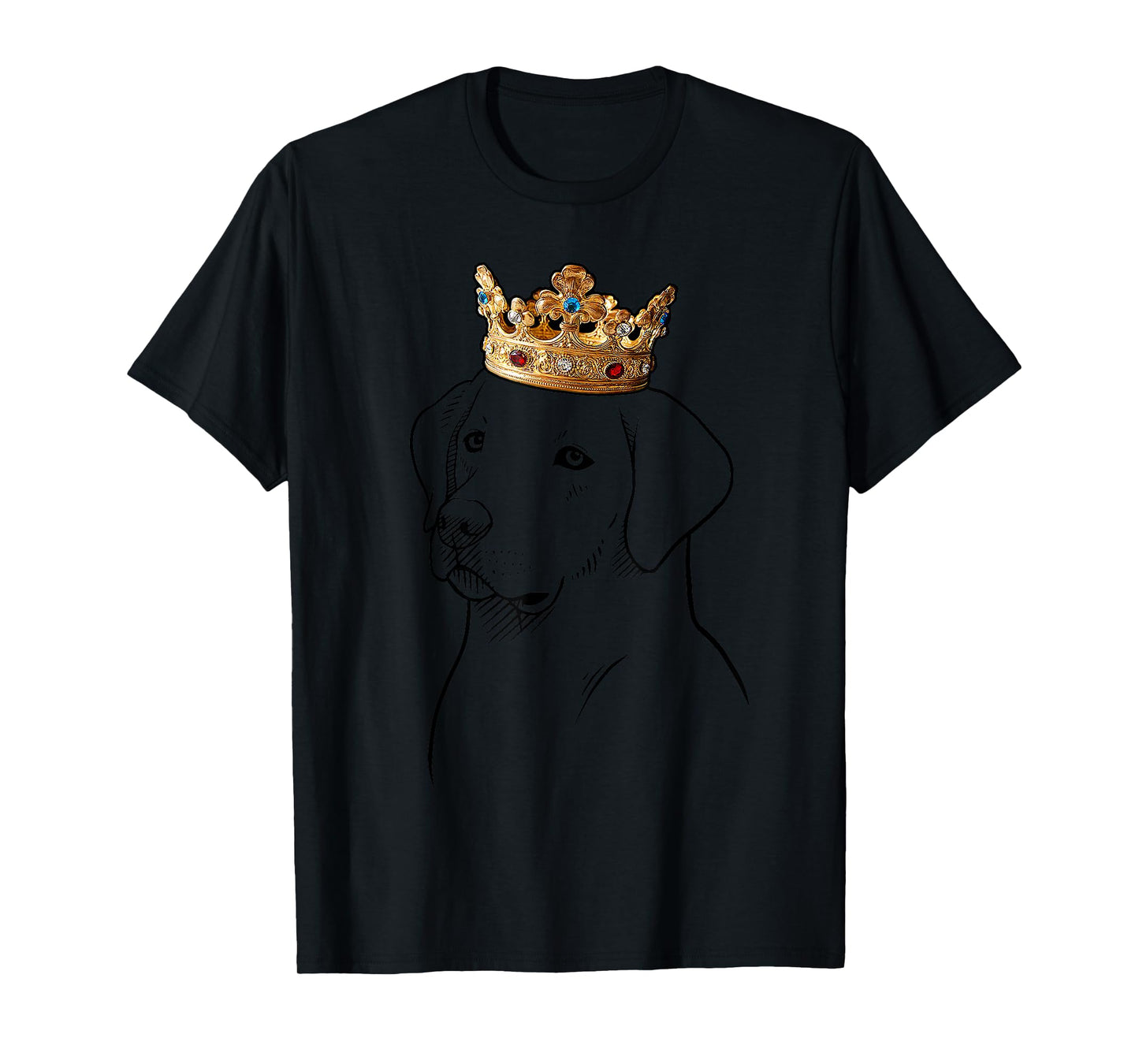 Labrador Retriever Dog Wearing Crown T-Shirt for Men Women Kids