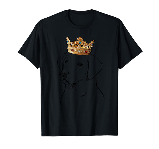 Labrador Retriever Dog Wearing Crown T-Shirt for Men Women Kids