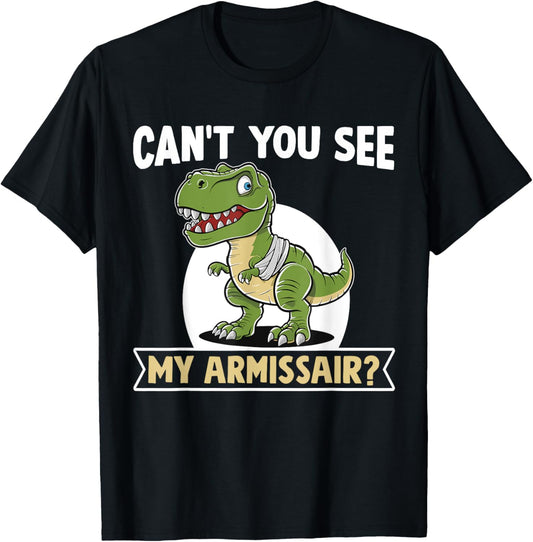 Funny Broken Arm For Men Boy Kids Hand Wrist Injury Dinosaur T-Shirt