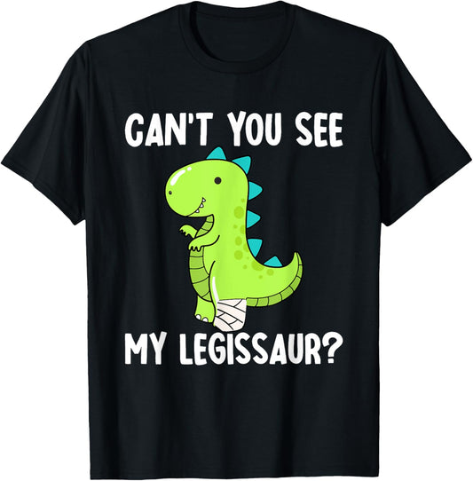 Dinosaur Broken Leg Get Well Soon For Boys Leg Injury T-Shirt