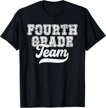 Teacher Fourth Grade Retro Back To School Team 4th Grade T-Shirt