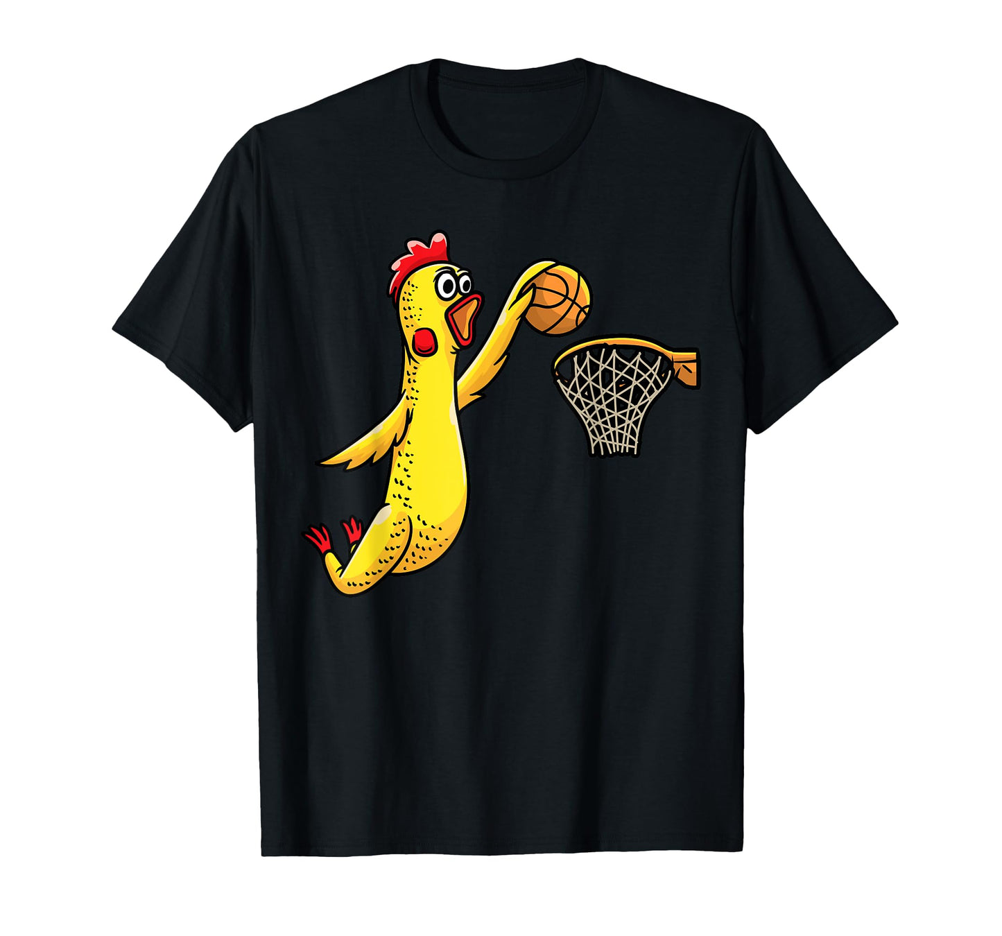 Funny Rubber Chicken Playing Basketball Player Sports T-Shirt