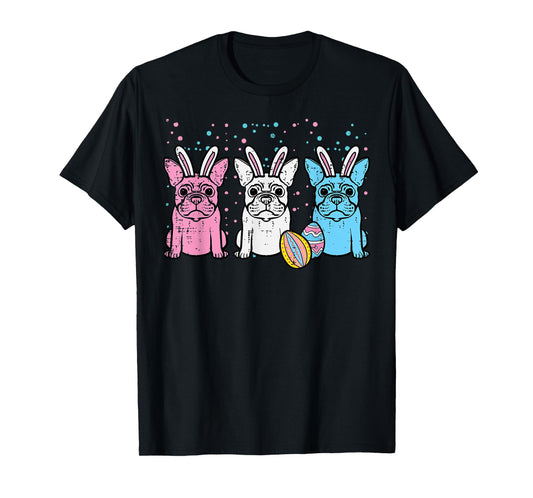 Easter Bunny French Bulldogs Frenchie Dogs Men Women Kids T-Shirt